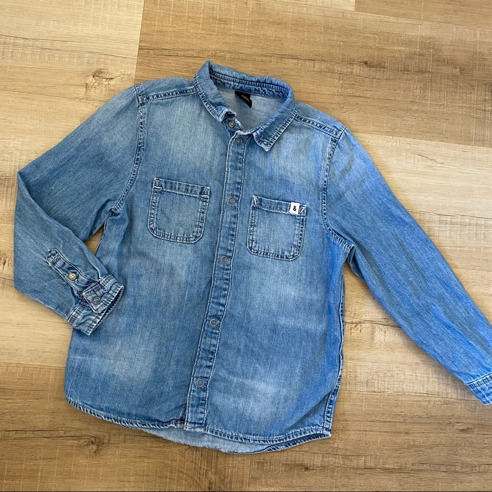 &Denim by H&M soft denim button up shirt